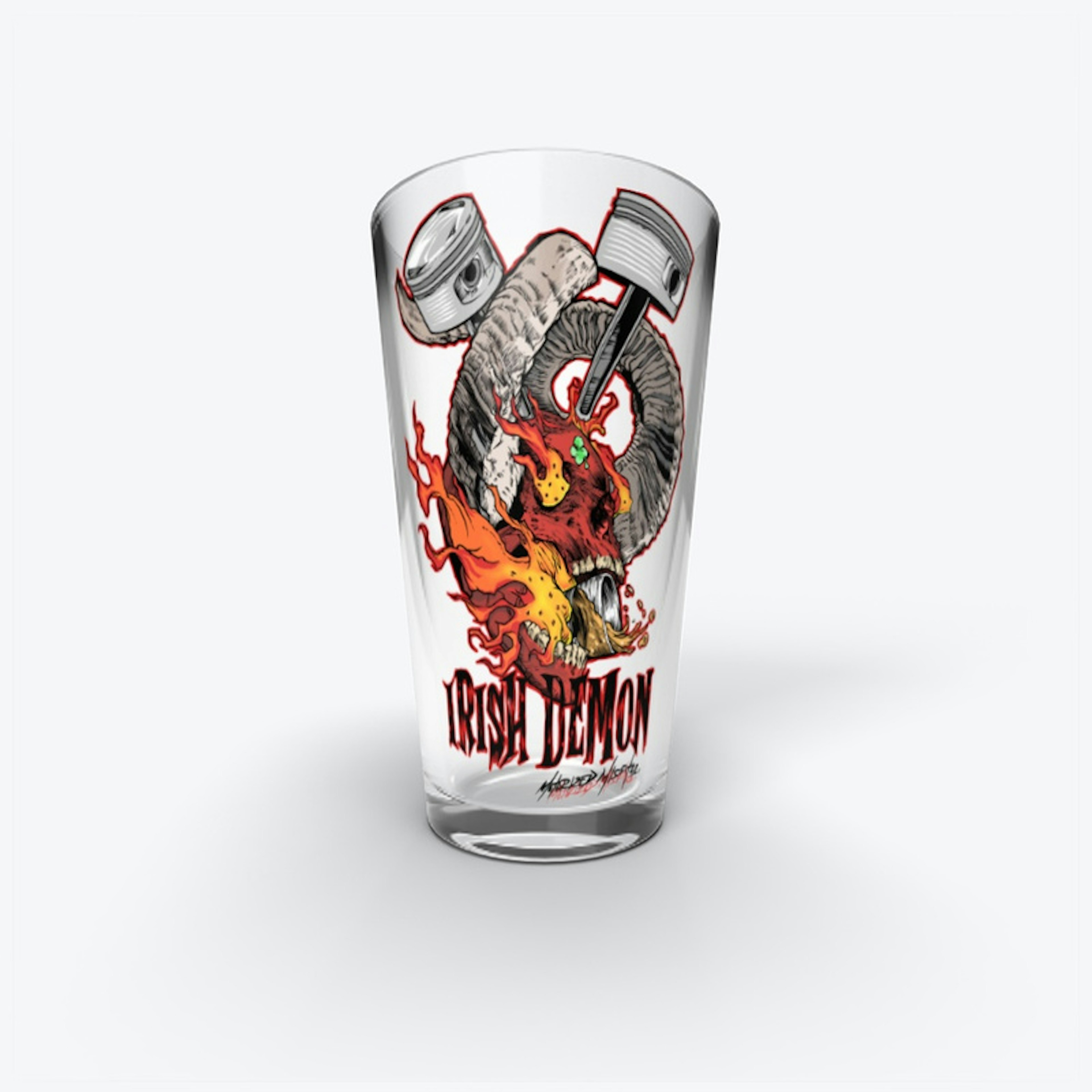 Irish Demon Pint Glass