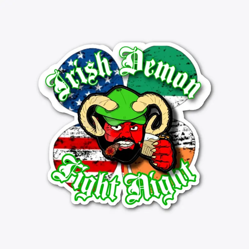 Irish Demon Fight Night Sticker