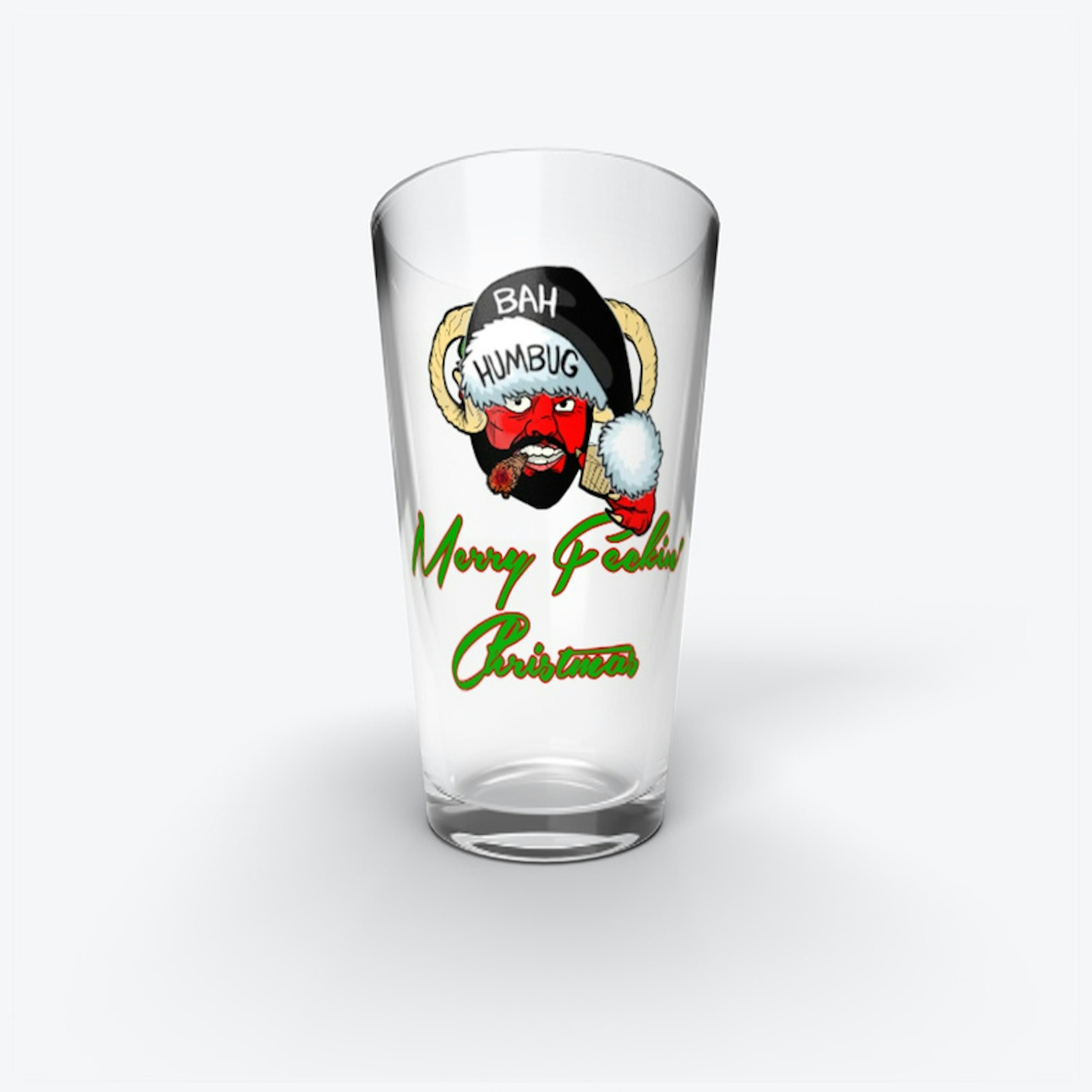 Merry Christmas Glass